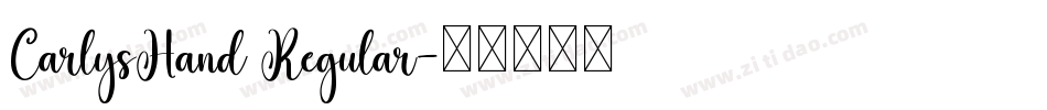 CarlysHand Regular字体转换